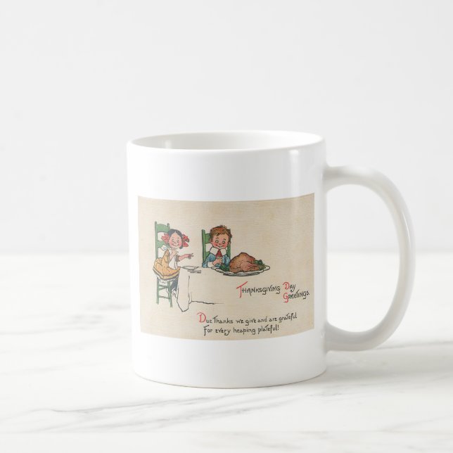 Taza De Café tanque de acción de gracias de antaño (Derecha)
