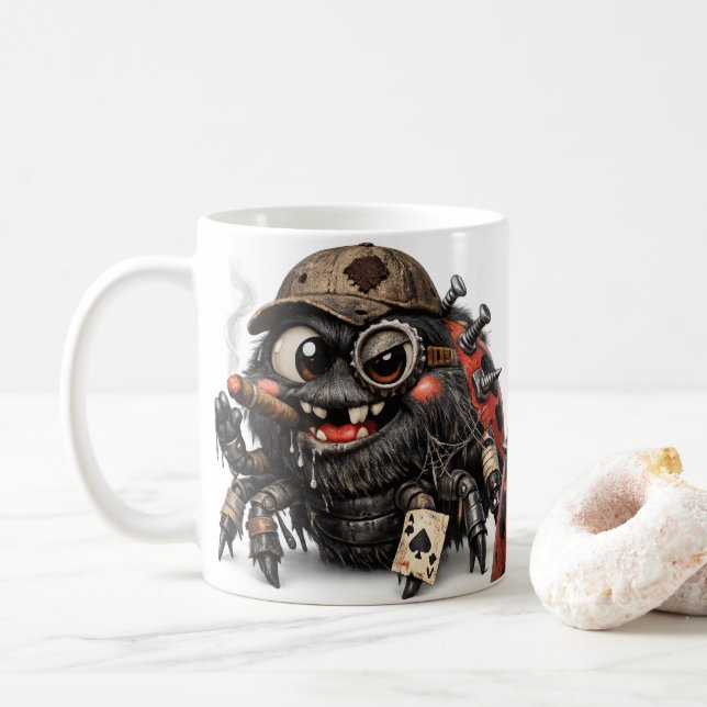 Taza De Café Tanque Monstruo (Con donut)