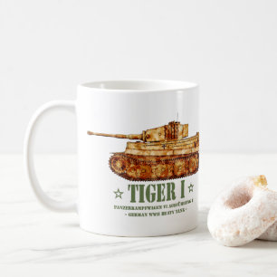 Taza De Café Tanque Pesado Alemán de la Segunda Guerra Mundial 