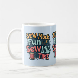 Taza De Café Tanto Que Coser Tan Poco Tiempo Arte De Punto Retr