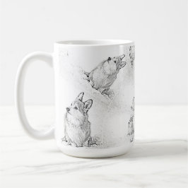 Taza De Café Tapa corgi espiral grande