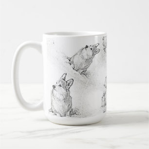 Taza De Café Tapa corgi espiral grande