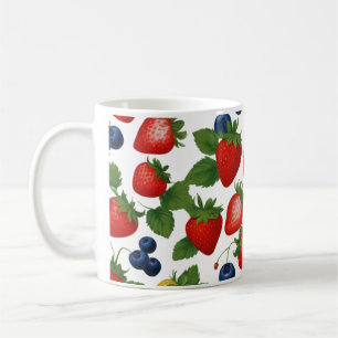 Taza De Café Tapa de café de patrón de fruta