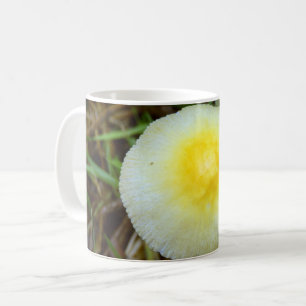 Taza De Café Tapa de campo amarillo hongo