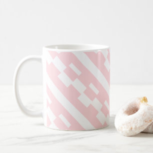 Taza De Café Tapa rosa y blanca