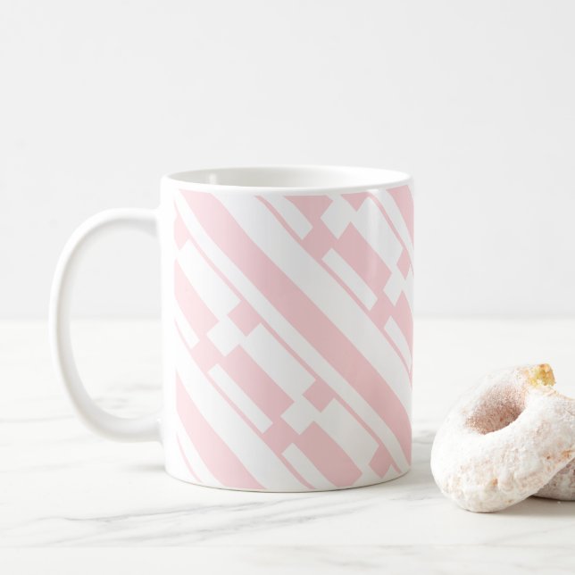 Taza De Café Tapa rosa y blanca (Con donut)