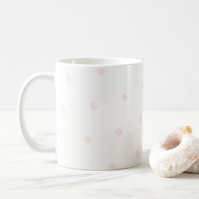 Taza De Café Tapa rosa y blanca (Con donut)