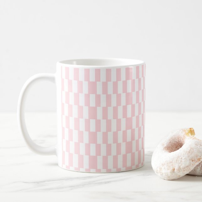 Taza De Café Tapa rosa y blanca (Con donut)