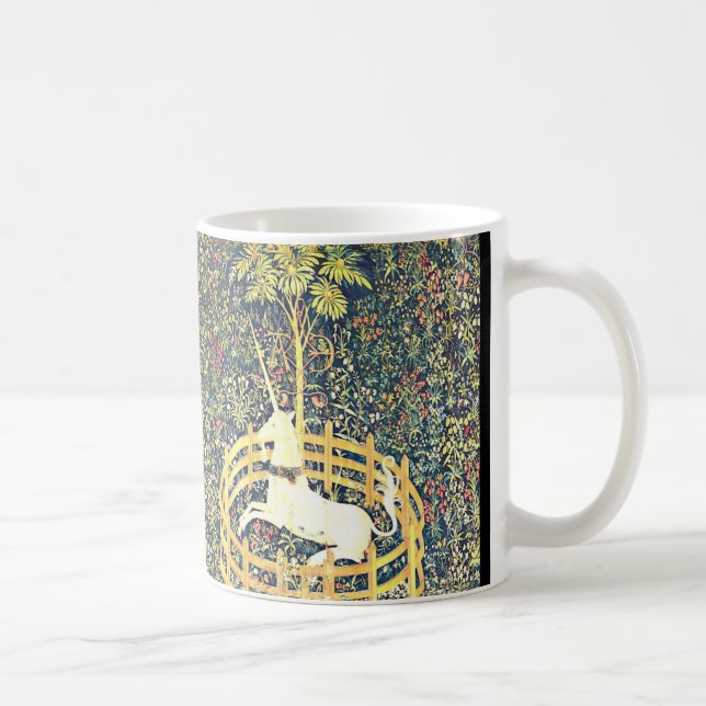 Taza De Café Tapiz Unicornio medieval - Mug (Derecha)