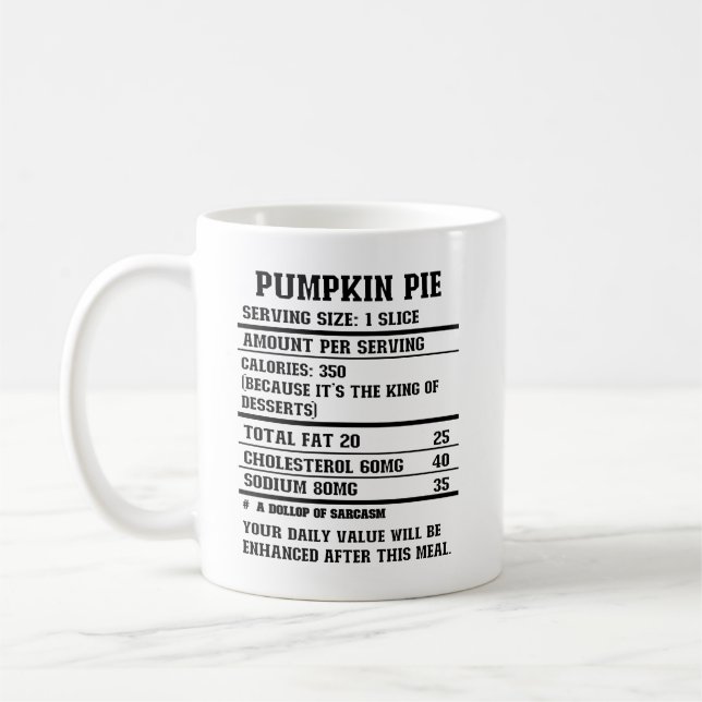 Taza De Café Tapón de calabaza Nutrición Hecho.b (Izquierda)