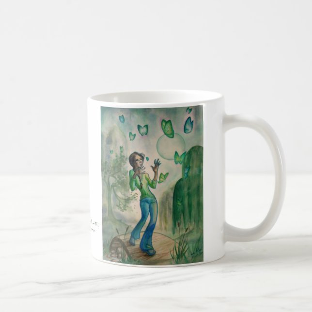 Taza De Café Tarde con las mariposas (Derecha)