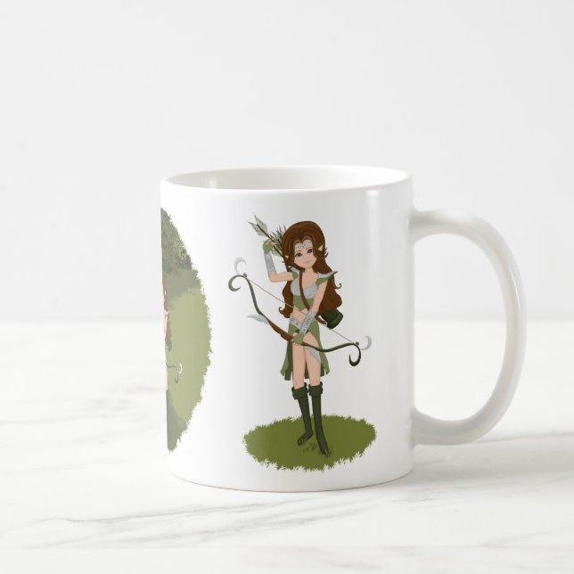 Taza De Café Taren, el Chica del Arquero Guerrero del Elf (Derecha)