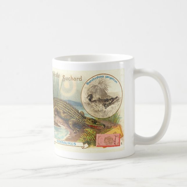 Taza De Café Tarjeta antigua de Suchard Chocolat Nicrosaurus (Derecha)