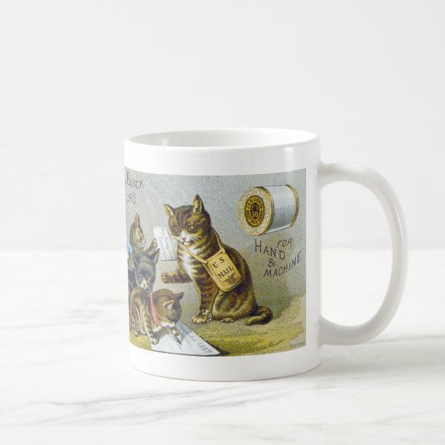 Taza De Café Tarjeta comercial del hilo, 1880 (Derecha)