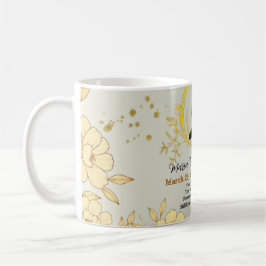 Taza De Café Tarjeta conmemorativa floral - Recuerdo de condole