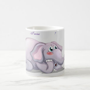 Taza De Café Tarjeta de agradecimiento doblada "te extraño"