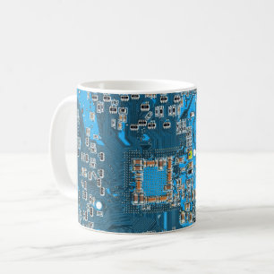 Taza De Café Tarjeta de circuito azul PCB del conjunto del circ
