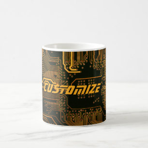 Taza De Café Tarjeta de circuito del Naranja PCB del Personaliz