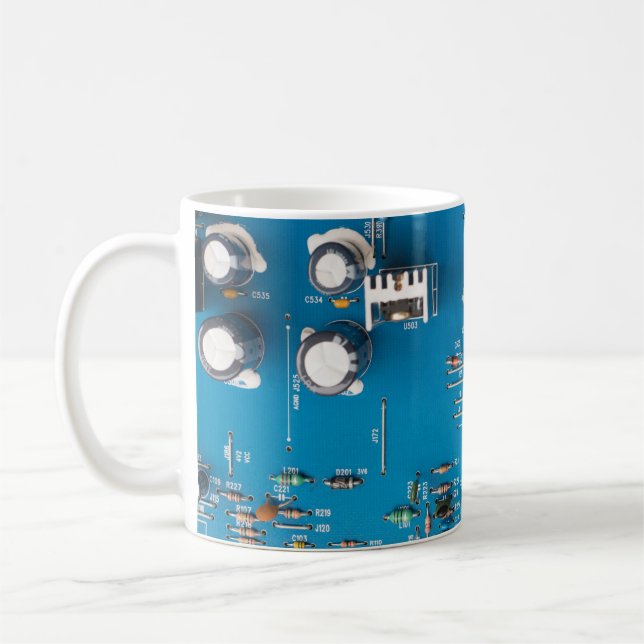 Taza De Café Tarjeta de circuitos electrónicos (Izquierda)
