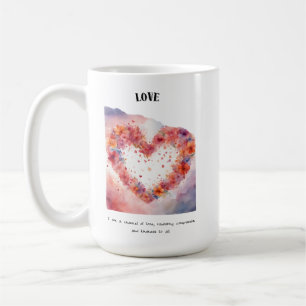 Taza De Café Tarjeta de confirmación de amor positivo