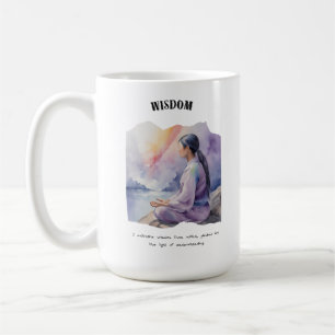 Taza De Café Tarjeta de confirmación de sabiduría positiva