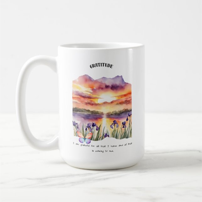 Taza De Café Tarjeta de confirmación Gratitude Positive (Izquierda)