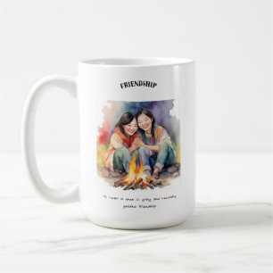 Taza De Café Tarjeta de confirmación positiva de amistad