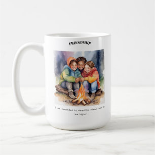 Taza De Café Tarjeta de confirmación positiva de amistad
