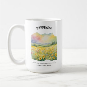 Taza De Café Tarjeta de confirmación positiva de la felicidad