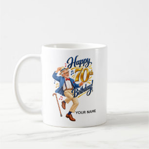 Taza De Café Tarjeta de cumpleaños 70 personalizada divertida