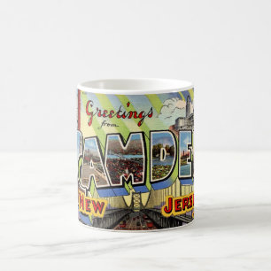 Taza De Café Tarjeta de felicitación Retro Camden NJ