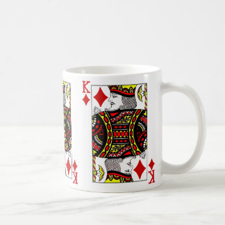 Taza De Café Tarjeta de juego Rey de Diamantes
