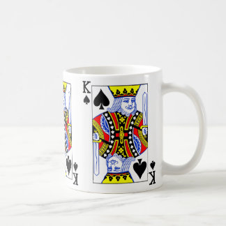 Taza De Café Tarjeta de juego Rey de espadas