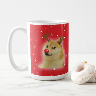 Taza De Café Tarjeta de meme de Navidad de perro Dogright Doggo