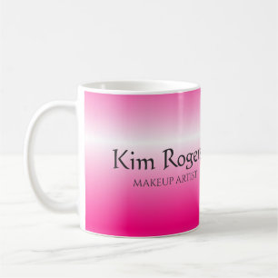 Taza De Café Tarjeta de presentación rosa simple y brillante