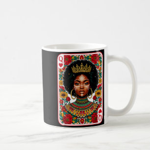 Taza De Café tarjeta de reina africana melanina orgullo negro b