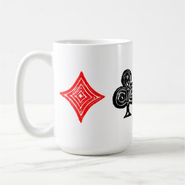 Taza De Café Tarjeta de reproducción negra/blanca/roja Todos lo