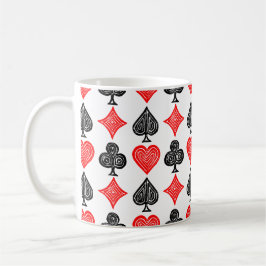 Taza De Café Tarjeta de reproducción negra/blanca/roja Todos lo
