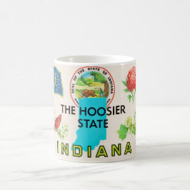 Taza De Café Tarjeta de saludo de Indiana Hoosier