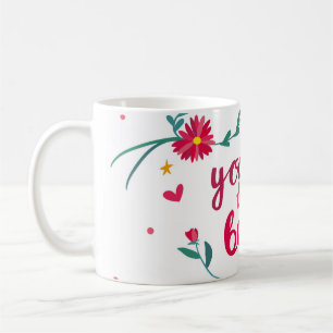 Taza De Café tarjeta de saludo el día de San Valentín con coraz