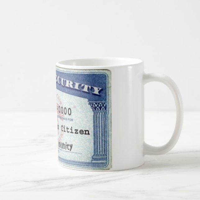 Taza De Café Tarjeta de Seguridad Social (Derecha)