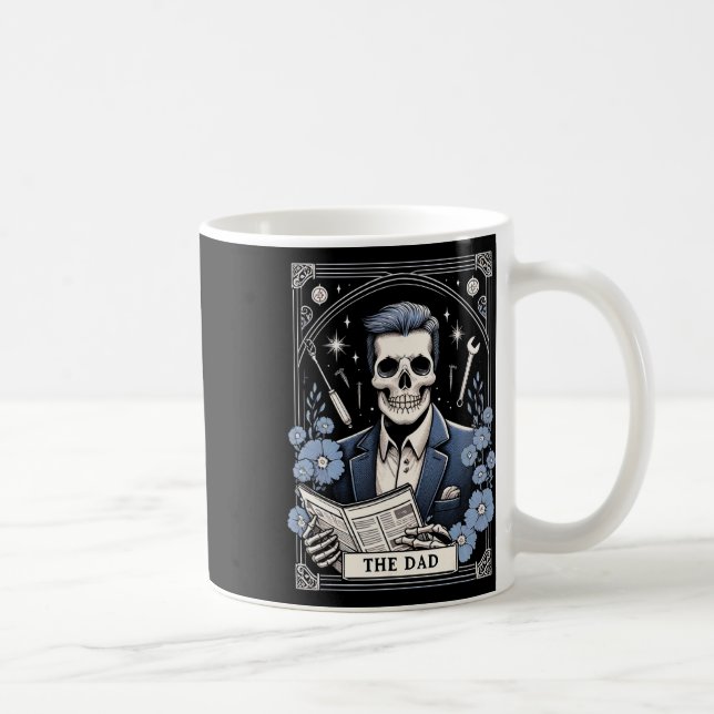 Taza De Café Tarjeta de Tarot de Papá Cráneo Día del Padre Dadd (Derecha)