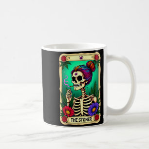 Taza De Café Tarjeta de Tarot El Esqueleto del Moño Desordenado