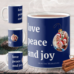 Taza De Café Tarjeta de vacaciones Amo de la Alegría de la Paz