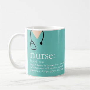 Taza De Café Tarjeta de visita para enfermeras Scrubs y Stethos