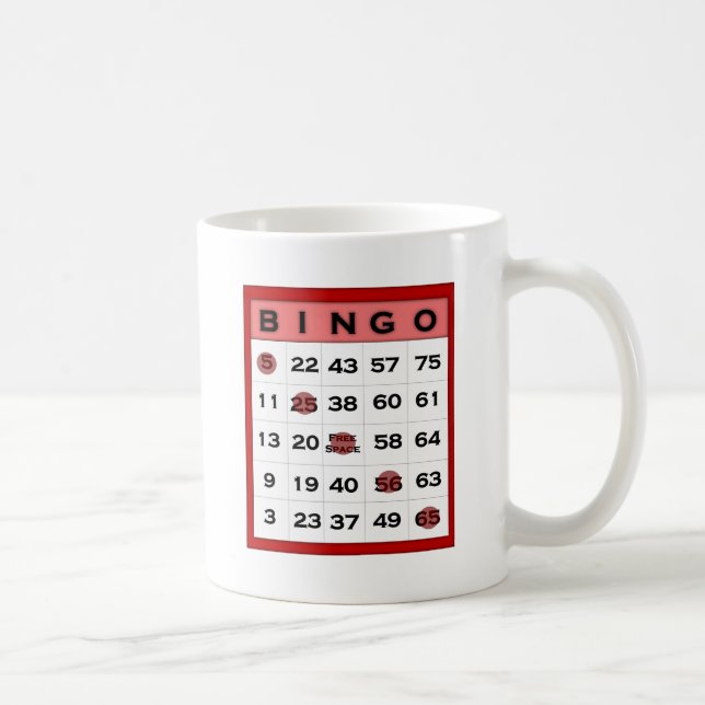 Taza De Café tarjeta del bingo (Derecha)