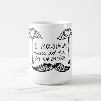 Taza De Café Tarjeta del día de San Valentín del bigote