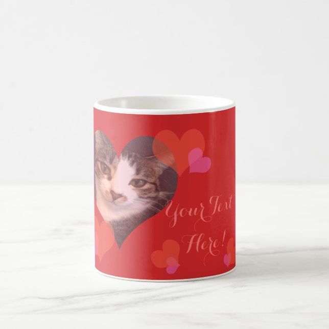 Taza De Café Tarjeta del día de San Valentín roja personalizada (Centro)
