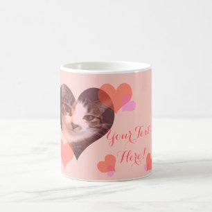 Taza De Café Tarjeta del día de San Valentín rosada