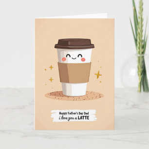 Taza de café tarjeta del Día del Padre dulce